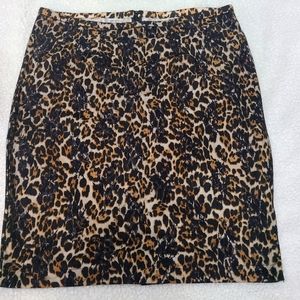Max & Co. leopard and lace pencil skirt